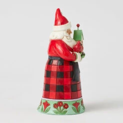 Enesco Jim Shore Heartwood Creek Santa Holding Birdhouse And Birds Figurine, 6.5" -Hallmark Shop Jim Shore Santa With Cardinals and Birdhouse Figurine 6017024 04