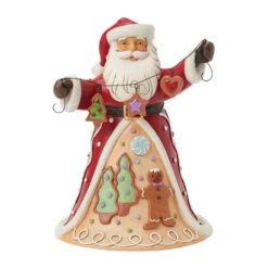 Enesco Jim Shore Heartwood Creek Santa With Gingerbread Garland Figurine, 9.25"