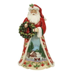 Enesco Jim Shore Heartwood Creek Christmas At The Lodge Santa Figurine, 10"