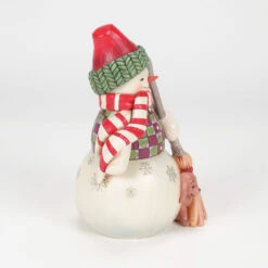 Enesco Jim Shore Heartwood Creek Snowman With Peeking Dog Figurine, 7" -Hallmark Shop Jim Shore Snowman With Puppy Figurine 6017014 04