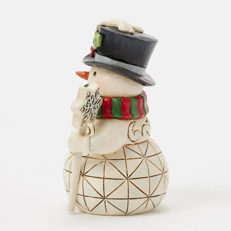 Enesco Jim Shore Heartwood Creek Snowman With Snowflake Cane Mini Figurine, 3.82" 5 Enesco Jim Shore Heartwood Creek Snowman With Snowflake Cane Mini Figurine, 3.82" - Image 3