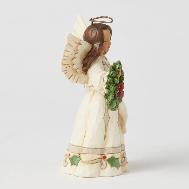 Enesco Jim Shore Woodland Angel With Wreath And Cardinal Figurine, 5.31" 6 Enesco Jim Shore Woodland Angel With Wreath And Cardinal Figurine, 5.31" - Image 4