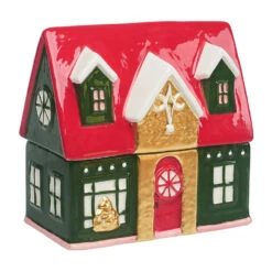 Jingle Berries And Juniper Scented Ceramic Green House Candle -Hallmark Shop Jingle Berries Juniper Ceramic Green House Candle HMHOUSE2 04