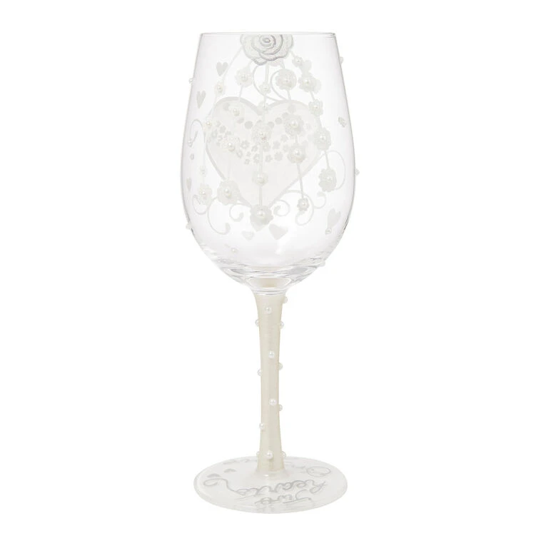 Lolita Two Hearts One Love Handpainted Wine Glass, 15 Oz. 5 Lolita Two Hearts One Love Handpainted Wine Glass, 15 Oz. - Image 3