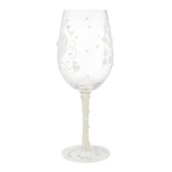 Lolita Two Hearts One Love Handpainted Wine Glass, 15 Oz. 12 Lolita Two Hearts One Love Handpainted Wine Glass, 15 Oz. -Hallmark Shop Keepsake for Bride or Wedding Day Lolita Wine Glass 6016403 04