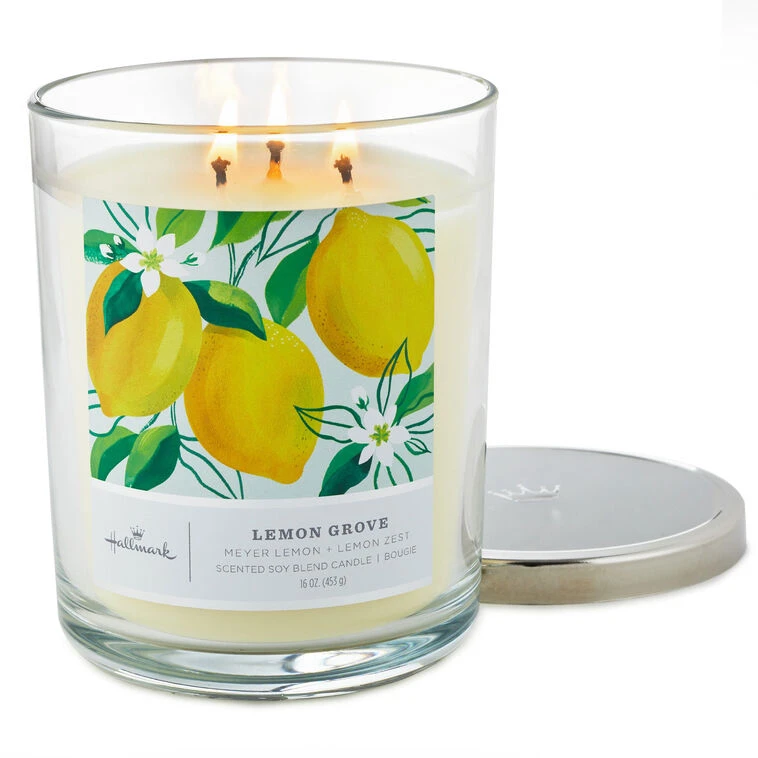 Hallmark Lemon Grove 3-Wick Jar Candle, 16 Oz. 4 Hallmark Lemon Grove 3-Wick Jar Candle, 16 Oz. - Image 2