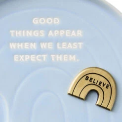 Hallmark Rainbow-Shaped Trinket Dish With Token 10 Hallmark Rainbow-Shaped Trinket Dish With Token -Hallmark Shop Light Blue RainbowShaped Trinket Dish With Token 1BIT2000 05