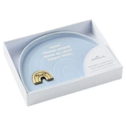 Hallmark Rainbow-Shaped Trinket Dish With Token 12 Hallmark Rainbow-Shaped Trinket Dish With Token -Hallmark Shop Light Blue RainbowShaped Trinket Dish With Token 1BIT2000 06