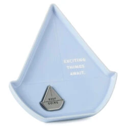 Hallmark Sailboat-Shaped Trinket Dish With Token -Hallmark Shop Light Blue SailboatShaped Trinket Dish With Token 1BIT2002 03