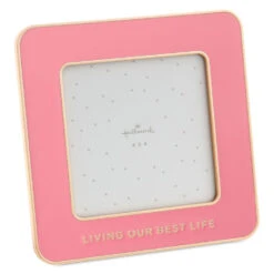 Hallmark Living Our Best Life Pink Enamel Picture Frame, 4x4