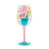 Lolita Best Mom Ever Handpainted Wine Glass, 15 Oz. -Hallmark Shop Lolita Best Mom Wine Glass 6010659 01