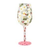 Lolita Ladybird Handpainted Wine Glass, 15 Oz.