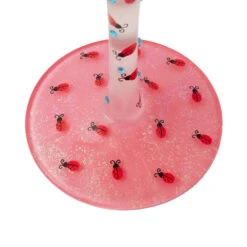 Lolita Ladybird Handpainted Wine Glass, 15 Oz. -Hallmark Shop Lolita Daisy and Ladybug Wine Glass 6016974 03