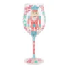Lolita Nutcracker Delight Handpainted Wine Glass, 15 Oz. 2 Lolita Nutcracker Delight Handpainted Wine Glass, 15 Oz. -Hallmark Shop Lolita Pink and Blue Nutcracker Wine Glass 6017411 01