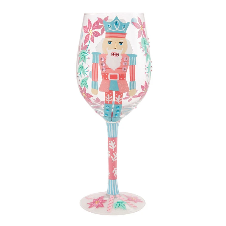 Lolita Nutcracker Delight Handpainted Wine Glass, 15 Oz. 3 Lolita Nutcracker Delight Handpainted Wine Glass, 15 Oz.