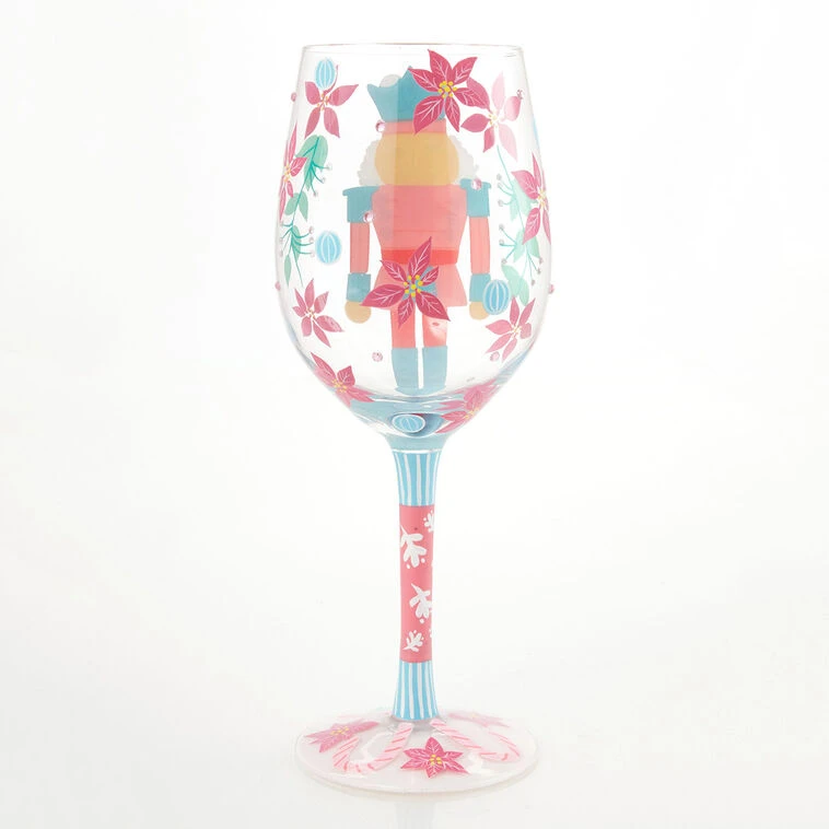 Lolita Nutcracker Delight Handpainted Wine Glass, 15 Oz. 4 Lolita Nutcracker Delight Handpainted Wine Glass, 15 Oz. - Image 2