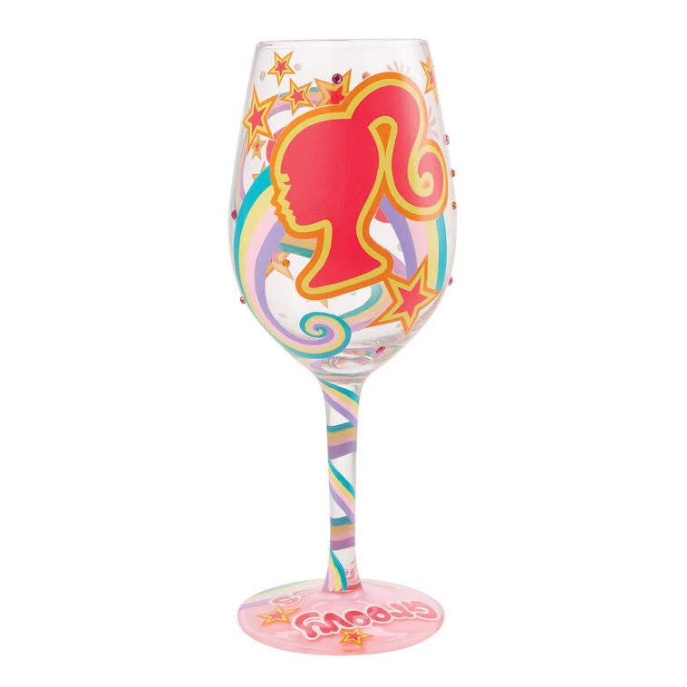 Lolita Barbie The Original Fashionista Handpainted Wine Glass, 15 Oz. 4 Lolita Barbie The Original Fashionista Handpainted Wine Glass, 15 Oz. - Image 2