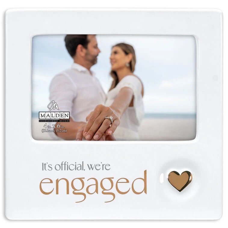 Engagement Ceramic Picture Frame, 4x6 3 Engagement Ceramic Picture Frame, 4x6