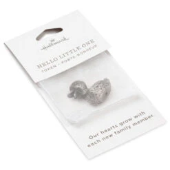 Hallmark Hello Little One Duckling Metal Pocket Token -Hallmark Shop Matte Silver Duckling Metal Token 1BIT2024 04