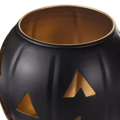Hallmark Medium Black Metal Jack-o'-Lantern Candle Holder -Hallmark Shop Medium Black Metal JackoLantern Candle Holder 1HGN5304 04