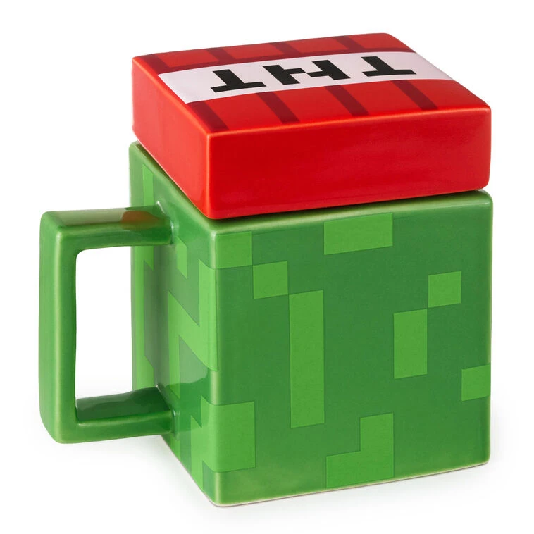 Hallmark Minecraft Creeper Square Mug With Game Sounds, 15 Oz. 4 Hallmark Minecraft Creeper Square Mug With Game Sounds, 15 Oz. - Image 2