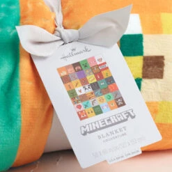Hallmark Minecraft Game Icons Throw Blanket, 51x62 -Hallmark Shop Minecraft Game Icons in Colorful Grid Fleece Blanket 1NIT1024 05
