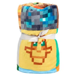 Hallmark Minecraft Game Icons Throw Blanket, 51x62 -Hallmark Shop Minecraft Game Icons in Colorful Grid Fleece Blanket 1NIT1024 06