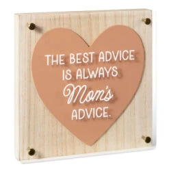 Hallmark Mom's Best Advice Layered Square Quote Sign, 8x8