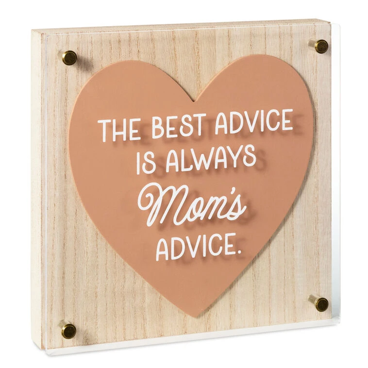 Hallmark Mom's Best Advice Layered Square Quote Sign, 8x8 3 Hallmark Mom's Best Advice Layered Square Quote Sign, 8x8