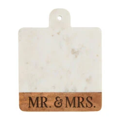 Mud Pie Mr. And Mrs. Marble Serving Board