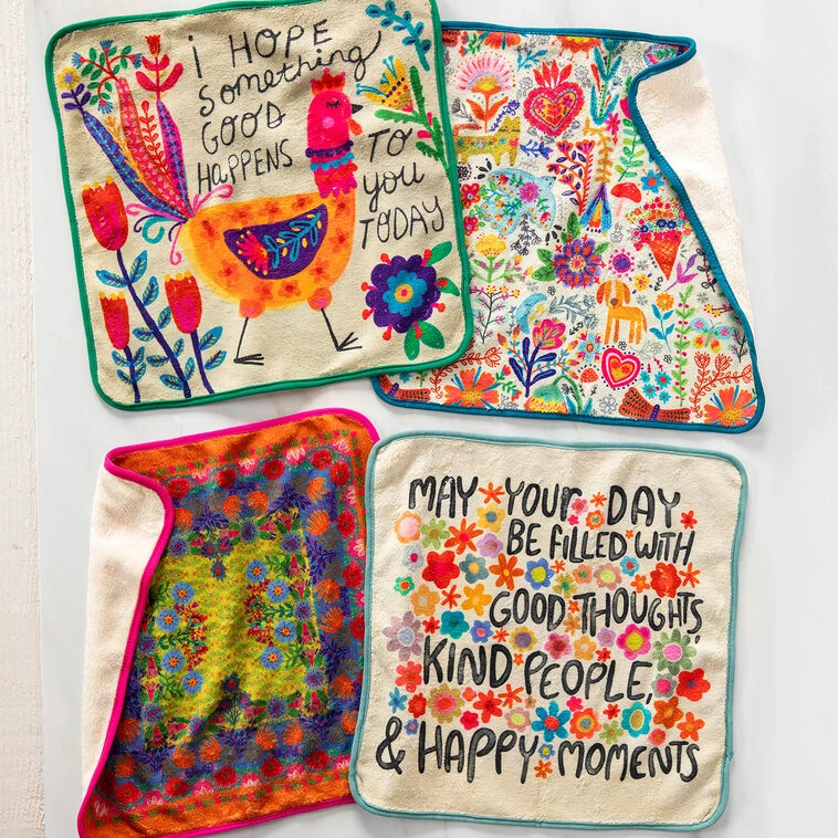 Natural Life Multicolor Microfiber Dish Cloths, Set Of 4 3 Natural Life Multicolor Microfiber Dish Cloths, Set Of 4