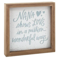 Hallmark Nana Shows Love Framed Quote Sign, 7x7