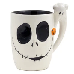 Hallmark Disney Tim Burton's The Nightmare Before Christmas Jack And Sally Sculpted Mug, 15 Oz.