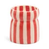 Paddywax Hibiscus Bay Red-Striped Cabana Candle, 6.5 Oz. -Hallmark Shop Ocean Citrus and Floral RedStriped Ceramic Candle CAB0707 01