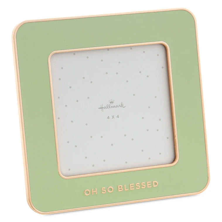 Hallmark Oh So Blessed Green Enamel Picture Frame, 4x4 3 Hallmark Oh So Blessed Green Enamel Picture Frame, 4x4
