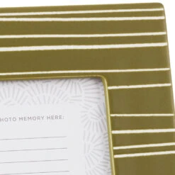 Hallmark Forever Grateful For You Picture Frame, 4x6 -Hallmark Shop Olive Green Striped 4x6 Picture Frame 1CAP1324 03