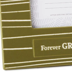 Hallmark Forever Grateful For You Picture Frame, 4x6 -Hallmark Shop Olive Green Striped 4x6 Picture Frame 1CAP1324 04