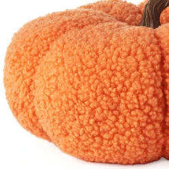 Hallmark Orange Plush Fabric Pumpkin Fall Decoration -Hallmark Shop Orange Plush Fabric Pumpkin Fall Decoration 1FAL1901 04