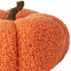 Hallmark Orange Plush Fabric Pumpkin Fall Decoration -Hallmark Shop Orange Plush Fabric Pumpkin Fall Decoration 1FAL1901 05