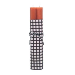 Orange Ridged Taper Candles, Set Of 2 -Hallmark Shop Orange Ridged Taper Candle Set HMTAPER5 04
