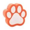 Hallmark Charmers Paw Print Silicone Charm, 1.8" H -Hallmark Shop Orange and White Paw Print Silicone Drink Charm 1ICN1044 01