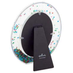 Hallmark Oval Confetti-Filled Picture Frame, 4x6 -Hallmark Shop Oval 4x6 Clear Photo Holder With Colorful Confetti 1BIR1324 02