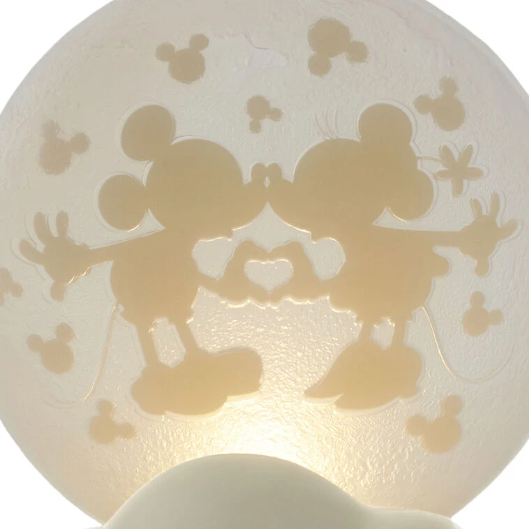 Hallmark Disney Mickey Mouse And Minnie Mouse Moon Figurine With Light 6 Hallmark Disney Mickey Mouse And Minnie Mouse Moon Figurine With Light - Image 4