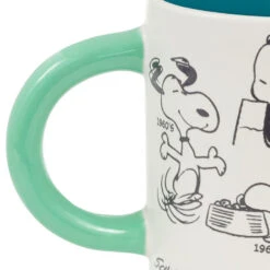Hallmark Peanuts® 75th Anniversary Snoopy Through The Decades Mug, 17.5 Oz. -Hallmark Shop Peanuts Blue and Green 75th Anniversary Snoopy Mug 1PAJ4703 05