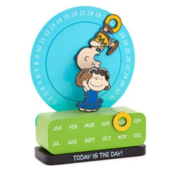Hallmark Peanuts® Charlie Brown And Lucy Magnetic Perpetual Calendar -Hallmark Shop Peanuts Charlie Brown and Lucy Football Desk Calendar 1PAJ4711 04