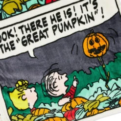 Hallmark Peanuts® Great Pumpkin Comic Strip Throw Blanket, 60x50 -Hallmark Shop Peanuts Great Pumpkin Comic Strip Throw Blanket 1HGN1563 05