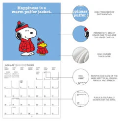 Graphique 2026 Peanuts Happiness Is...16-Month Calendar -Hallmark Shop Peanuts Happiness Is. 2026 Monthly Wall Calendar 9781664844810 03
