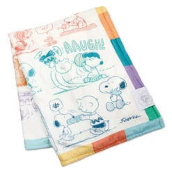 Hallmark Peanuts® 75th Anniversary Through The Years Plush Throw Blanket, 60x52
