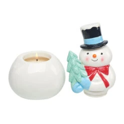 Peppermint Scented Ceramic Snowman Candle -Hallmark Shop Peppermint Scented Ceramic Snowman Candle HMSNWMN 02