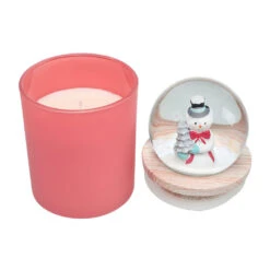 Pink Sugar Cookie Scented Snowman Snow Globe Candle 9 Pink Sugar Cookie Scented Snowman Snow Globe Candle -Hallmark Shop Pink Sugar Cookie Candle With Snowman Snow Globe HMSNWGLB1 03